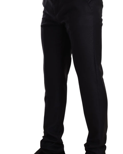 Dolce & Gabbana Blue Pattern MARTINI SLIM FIT 2 Piece Suit