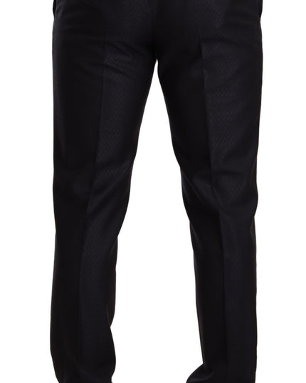 Dolce & Gabbana Blue Pattern MARTINI SLIM FIT 2 Piece Suit