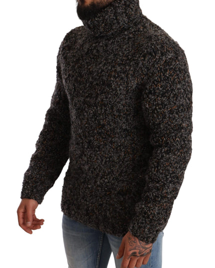Dolce & Gabbana Gray Wool Blend Turtleneck Pullover Sweater