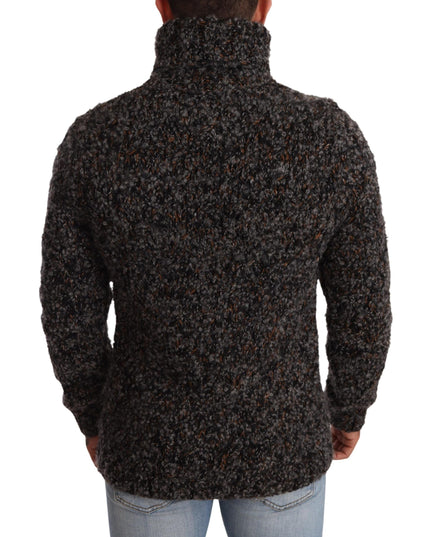 Dolce & Gabbana Gray Wool Blend Turtleneck Pullover Sweater