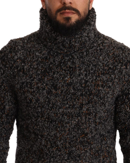 Dolce & Gabbana Gray Wool Blend Turtleneck Pullover Sweater