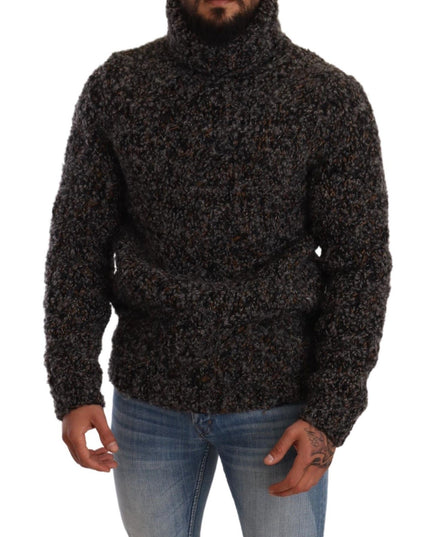 Dolce & Gabbana Gray Wool Blend Turtleneck Pullover Sweater