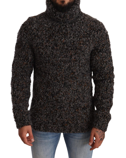Dolce & Gabbana Gray Wool Blend Turtleneck Pullover Sweater