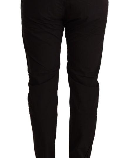 CYCLE Black Mid Waist BAGGY Fit Skinny Trouser