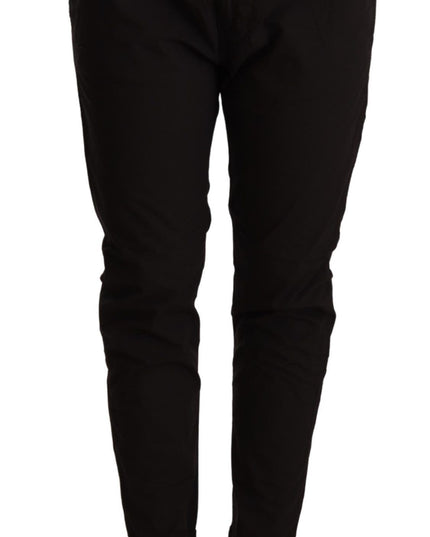 CYCLE Black Mid Waist BAGGY Fit Skinny Trouser