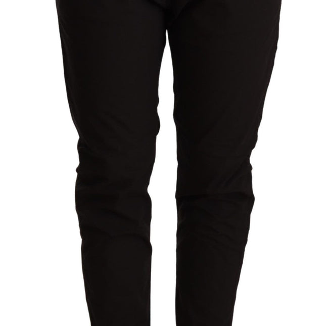 CYCLE Black Mid Waist BAGGY Fit Skinny Trouser