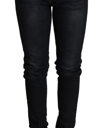 Acht Blue Washed Low Waist Skinny Denim Trouser