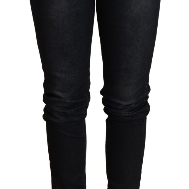 Acht Blue Washed Low Waist Skinny Denim Trouser