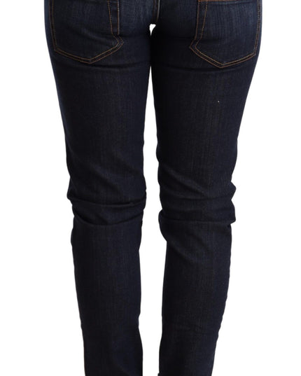 Acht Blue Washed Low Waist Skinny Denim Trouser