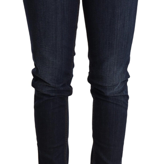 Acht Blue Washed Low Waist Skinny Denim Trouser