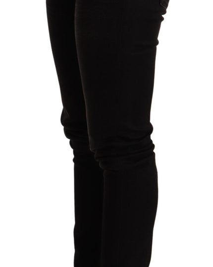 Acht Black Low Waist Skinny Denim Trouser