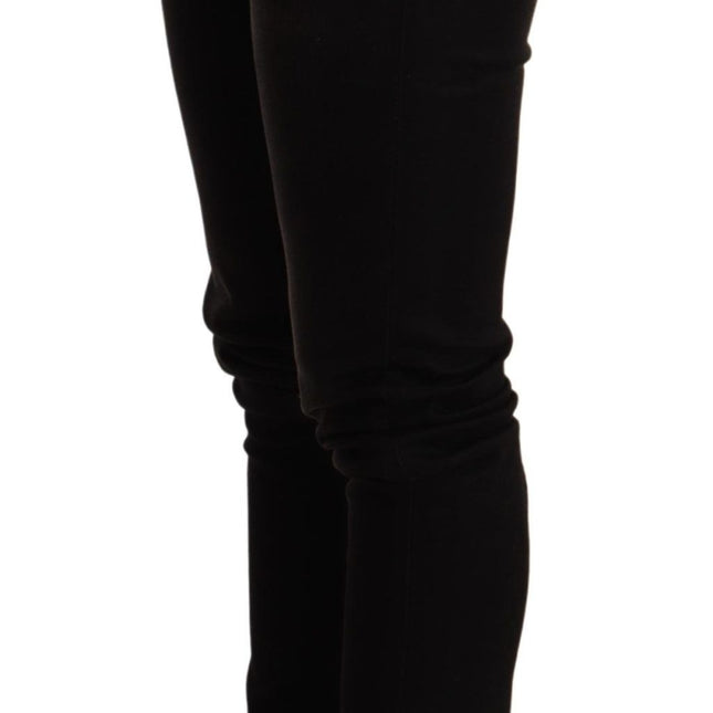 Acht Black Low Waist Skinny Denim Trouser