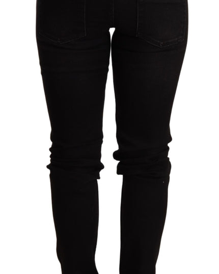 Acht Black Low Waist Skinny Denim Trouser