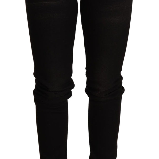 Acht Black Low Waist Skinny Denim Trouser