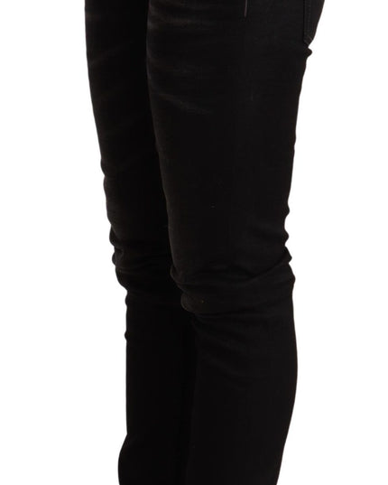 Acht Black Low Waist Skinny Denim Trouser