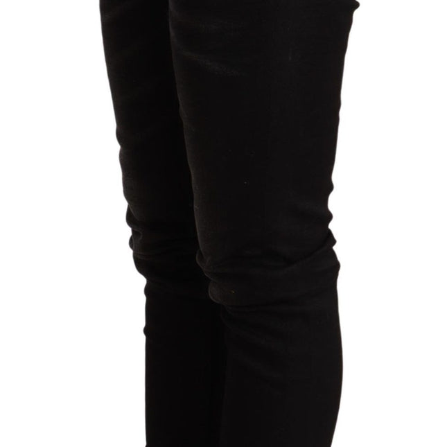 Acht Black Low Waist Skinny Denim Trouser