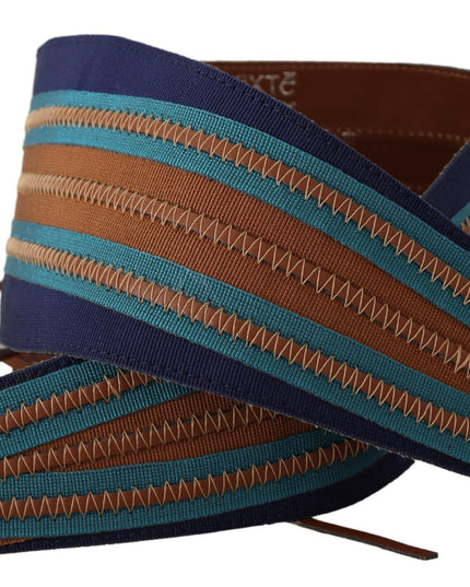 Exte Brown Leather Wide Waistband Tie Fastening Belt