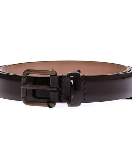 Dolce & Gabbana Brown Leather Logo Belt Cintura Belt