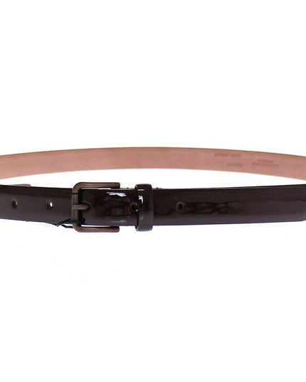 Dolce & Gabbana Brown Leather Logo Belt Cintura Belt