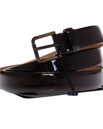 Dolce & Gabbana Brown Leather Logo Belt Cintura Belt