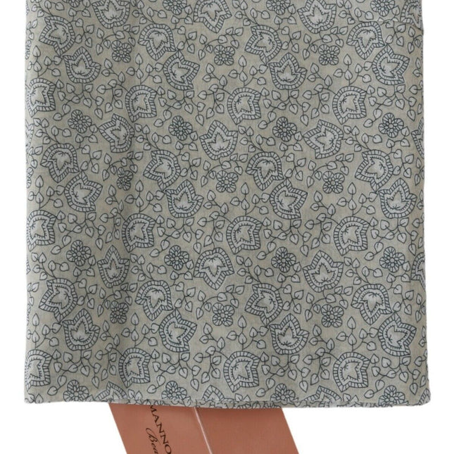 Ermanno Scervino Beige Blue Belt Wrap Beachwear Waist