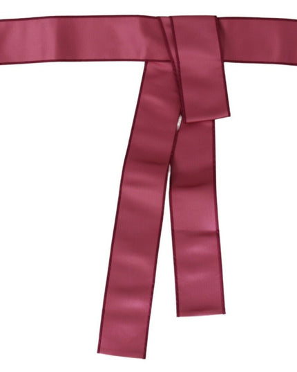 Dolce & Gabbana Pink 100% Silk 3 Button Closure Wide Waist Belt