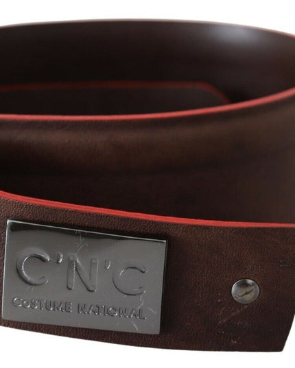 Costume National Dark Brown Genuine Leather Belt