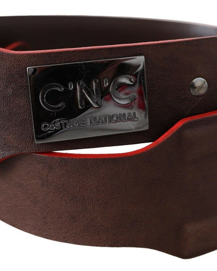 Costume National Dark Brown Genuine Leather Belt