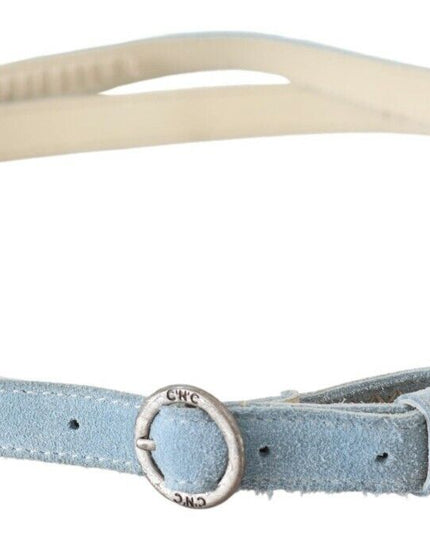 Costume National Blue Skinny Leather Fashion Waist Belt