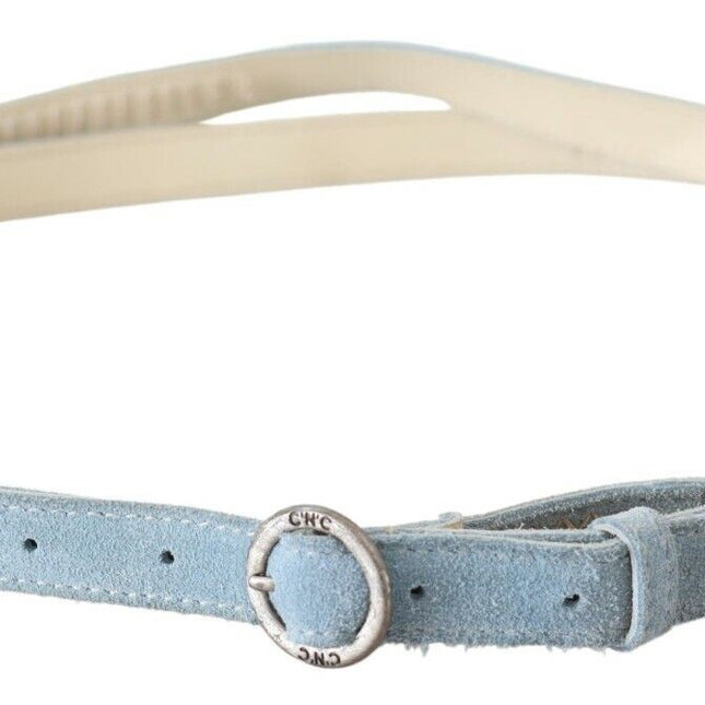 Costume National Blue Skinny Leather Fashion Waist Belt