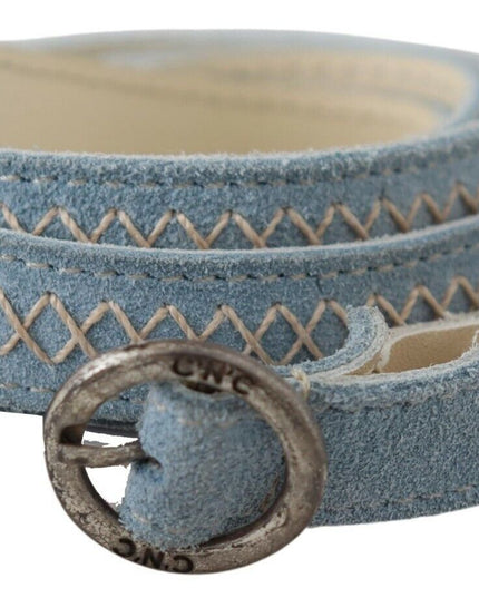 Costume National Blue Skinny Leather Fashion Waist Belt