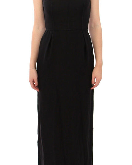 Dolce & Gabbana Black Silk Shortsleeve Gown Maxi IT Dress