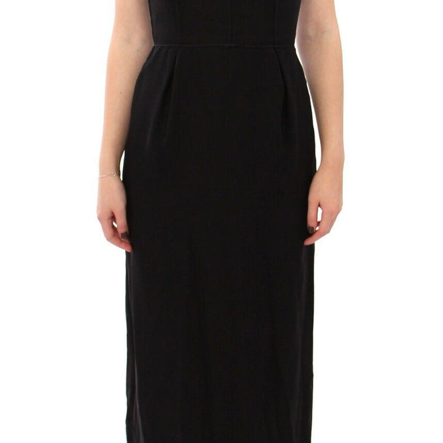 Dolce & Gabbana Black Silk Shortsleeve Gown Maxi IT Dress