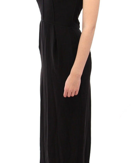 Dolce & Gabbana Black Silk Shortsleeve Gown Maxi IT Dress