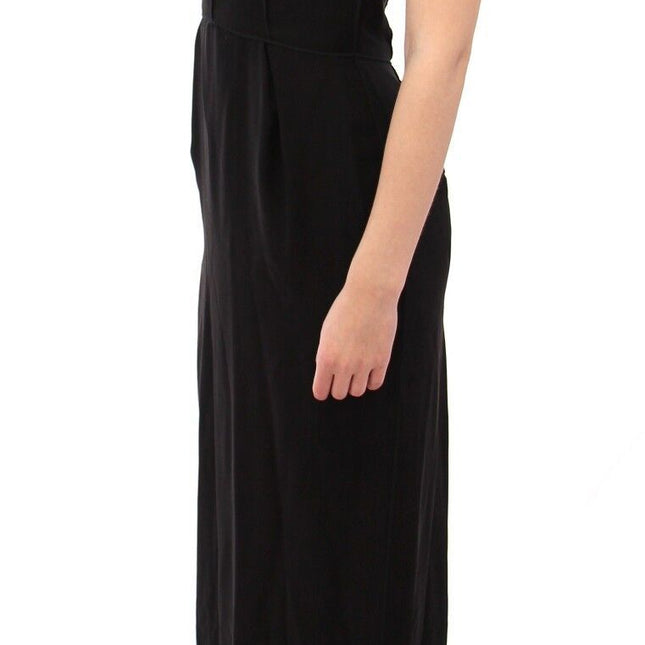 Dolce & Gabbana Black Silk Shortsleeve Gown Maxi IT Dress