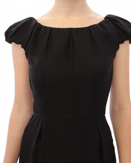 Dolce & Gabbana Black Silk Shortsleeve Gown Maxi IT Dress