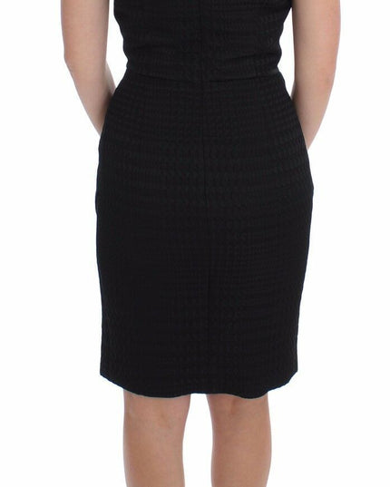 DAIZY SHELY Black Sheath Party Evening Knee Length Dress