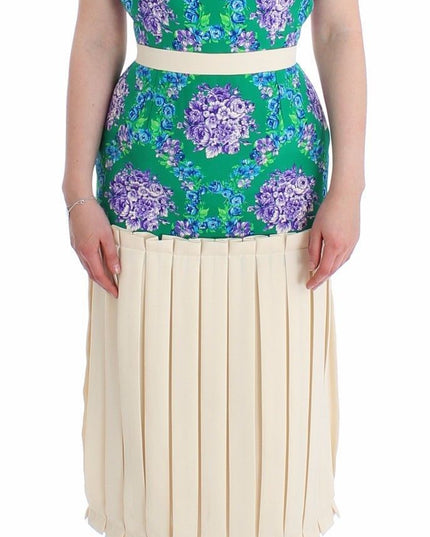 Caterina Gatta Multicolor Dress Gown Floral Sleeveless Gown