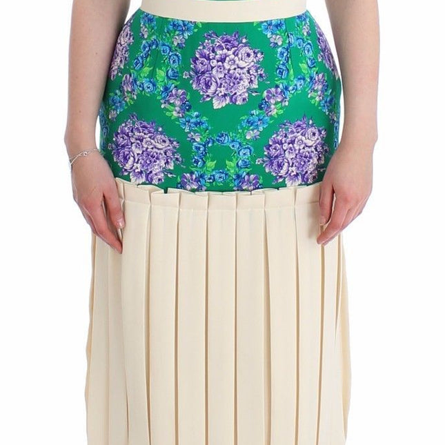 Caterina Gatta Multicolor Dress Gown Floral Sleeveless Gown