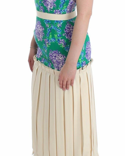 Caterina Gatta Multicolor Dress Gown Floral Sleeveless Gown