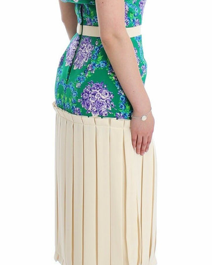 Caterina Gatta Multicolor Dress Gown Floral Sleeveless Gown