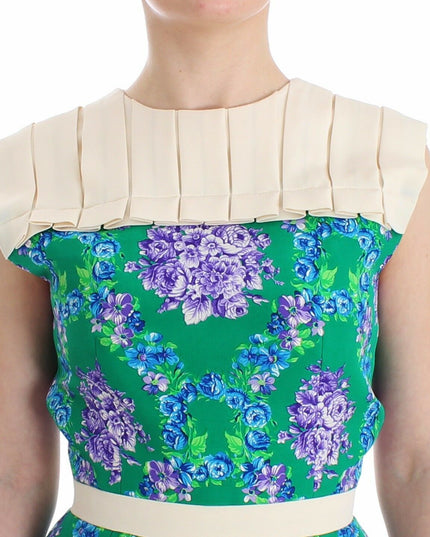 Caterina Gatta Multicolor Dress Gown Floral Sleeveless Gown