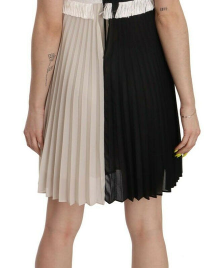 PINKO Black and White Mini Sleeve less A-line Princess Dress