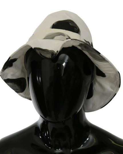 Dolce & Gabbana White Cotton Big Polka Dot Pattern Bucket Hat
