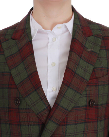 BENCIVENGA Green Wool Double Breasted Bordeaux