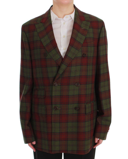 BENCIVENGA Green Wool Double Breasted Bordeaux