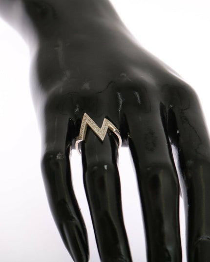 Nialaya Silver Authentic Womens Clear Ring