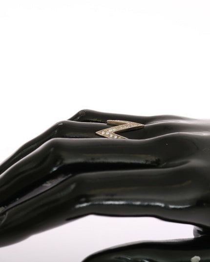 Nialaya Silver Authentic Womens Clear Ring