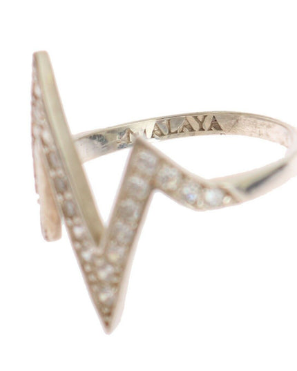 Nialaya Silver Authentic Womens Clear Ring