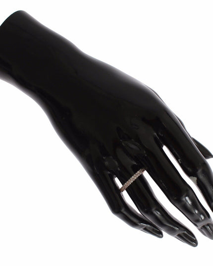 Nialaya Pink Gold 925 Silver Clear CZ Ring